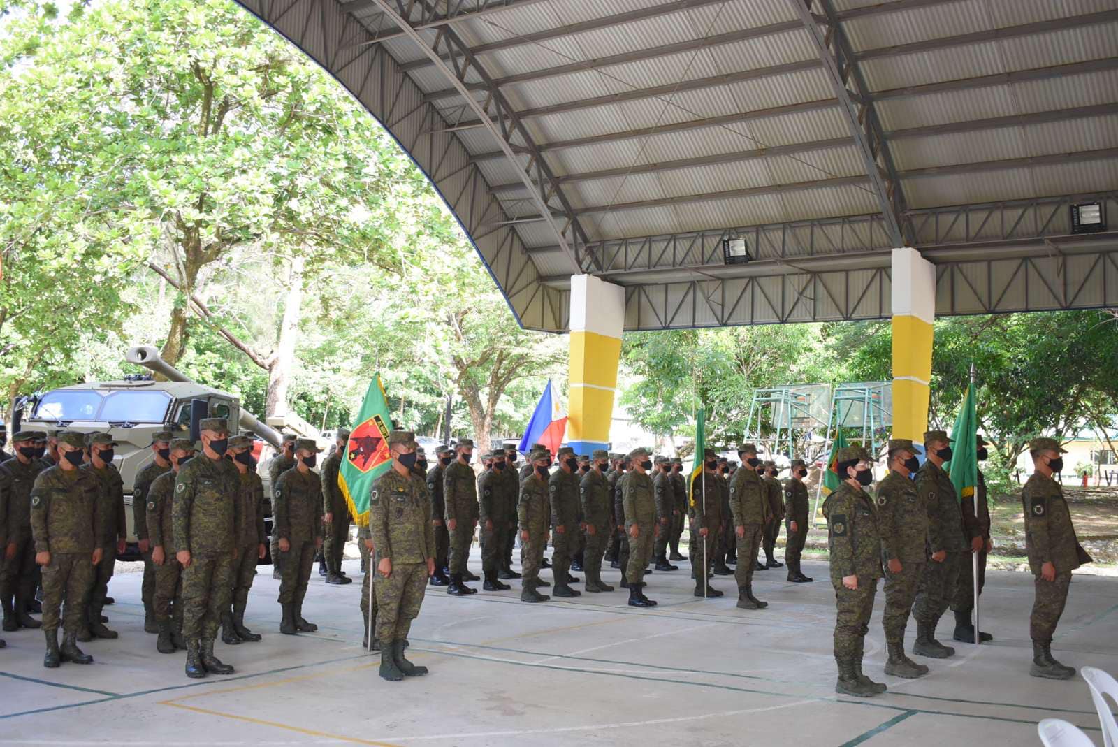 The Philippines Army standing in parade